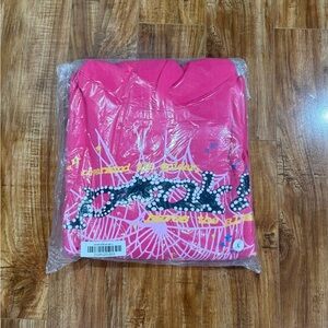 Sp5der P*NK Hoodie Large